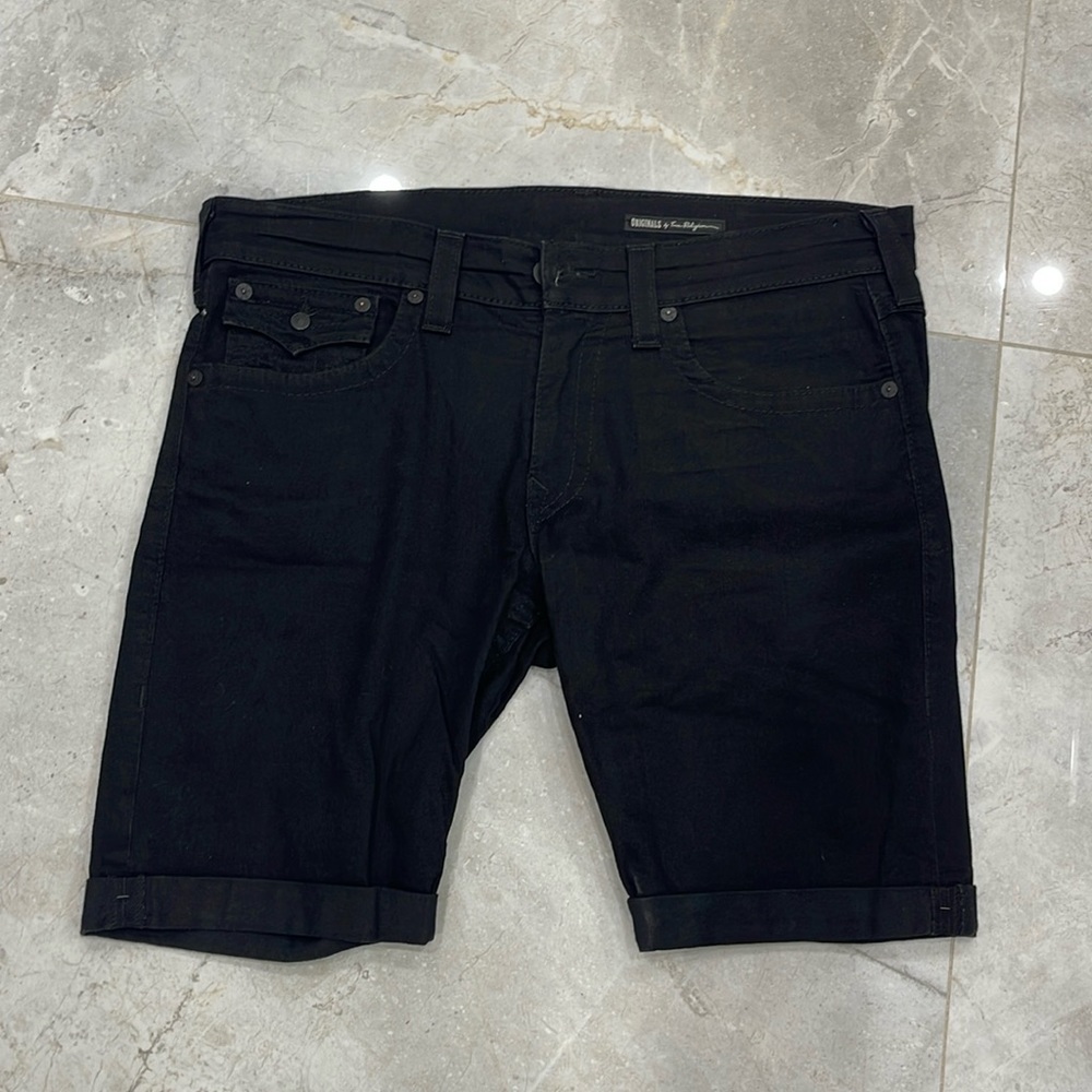 Men’s True Religion Ricky Cut Off Jean Shorts - Size 36